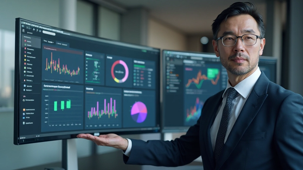 Фотография визуализации финансовых данных и диаграмм на экране компьютера